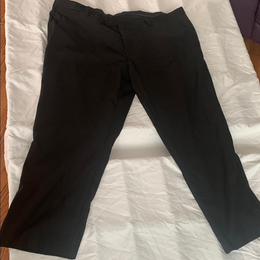 Black Dress Pants with Straight-Leg Design